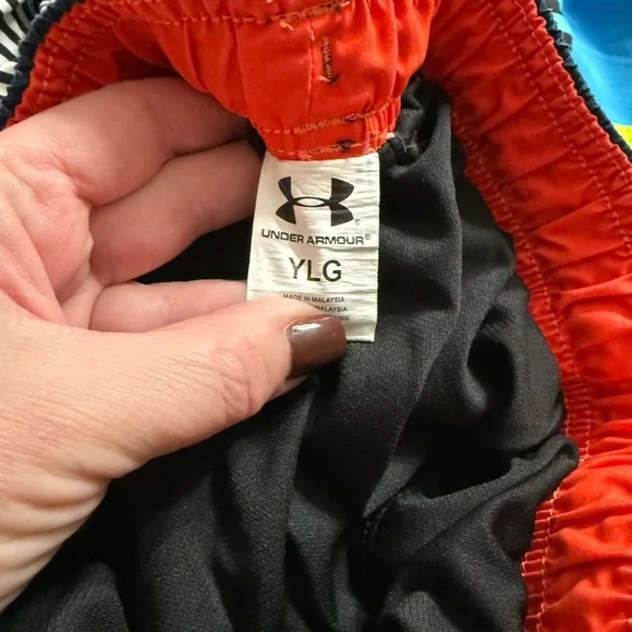 Boys L/XL 12/4 3 Colorful Striped Swim Shorts Lot - Picture 9 of 12